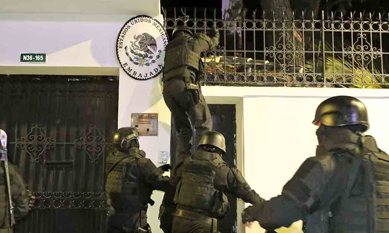 Violatoria de todo derecho la toma de la embajada mexicana en Quito [Ecuador ]